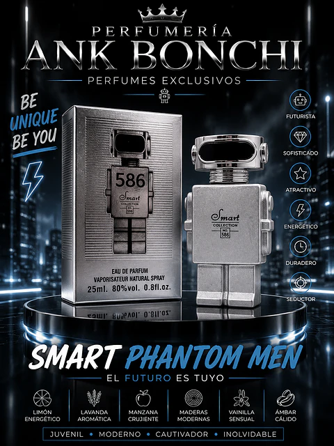 Smart 586 25ml (dupe de phantom) hombre 