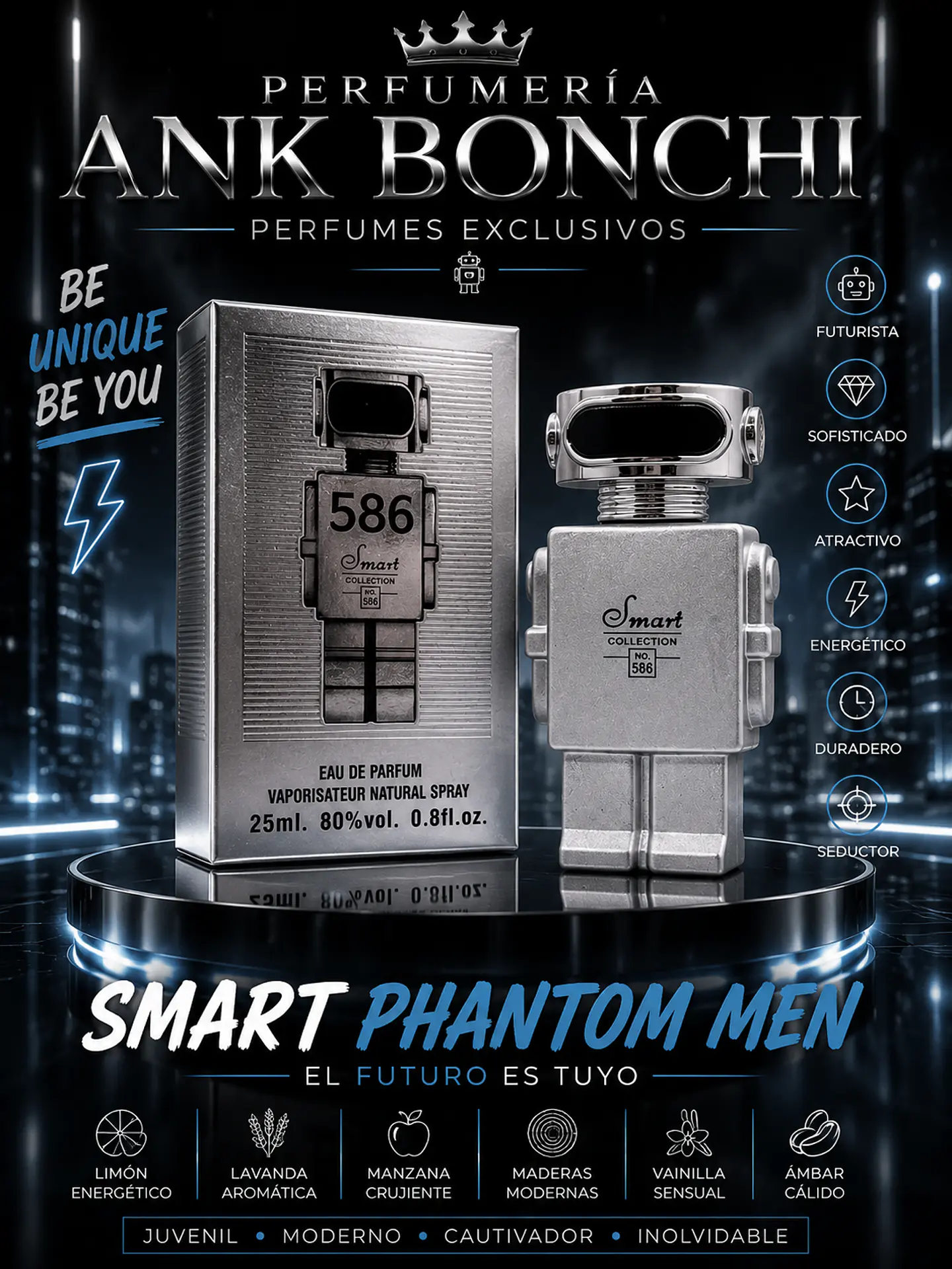 Smart 586 25ml (dupe de phantom) hombre  1