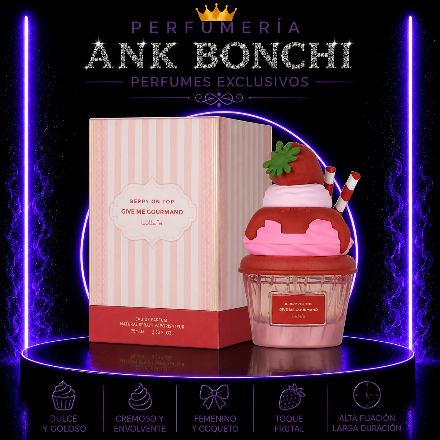 lattafa give me gourman berry on top edp 75ml 1