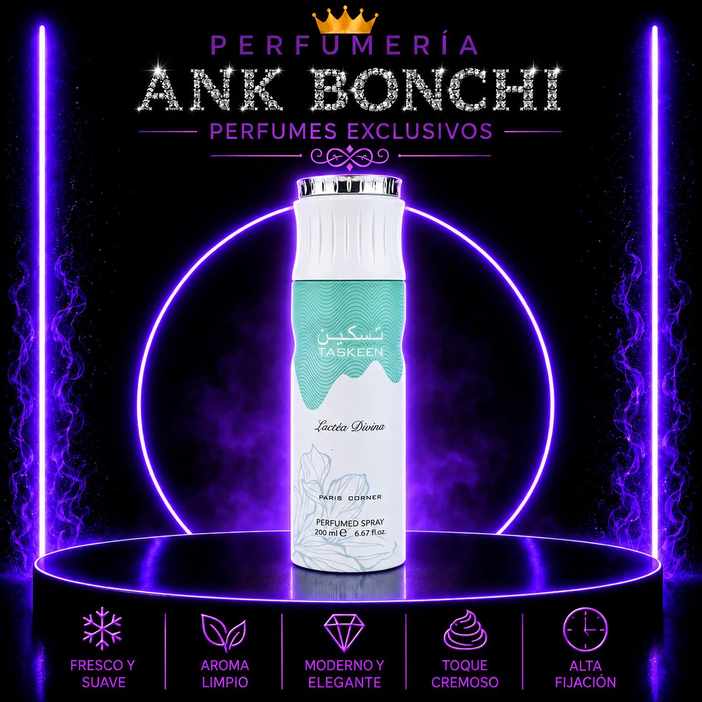 Taskeen Lactea Divina Paris corner 200ml Spray  1