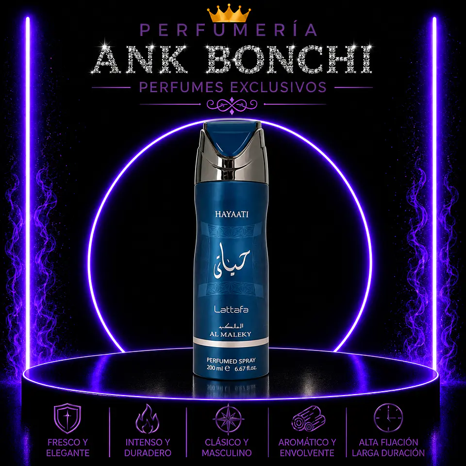 Hayaati al Maleky Lattafa 200ml Spray  1