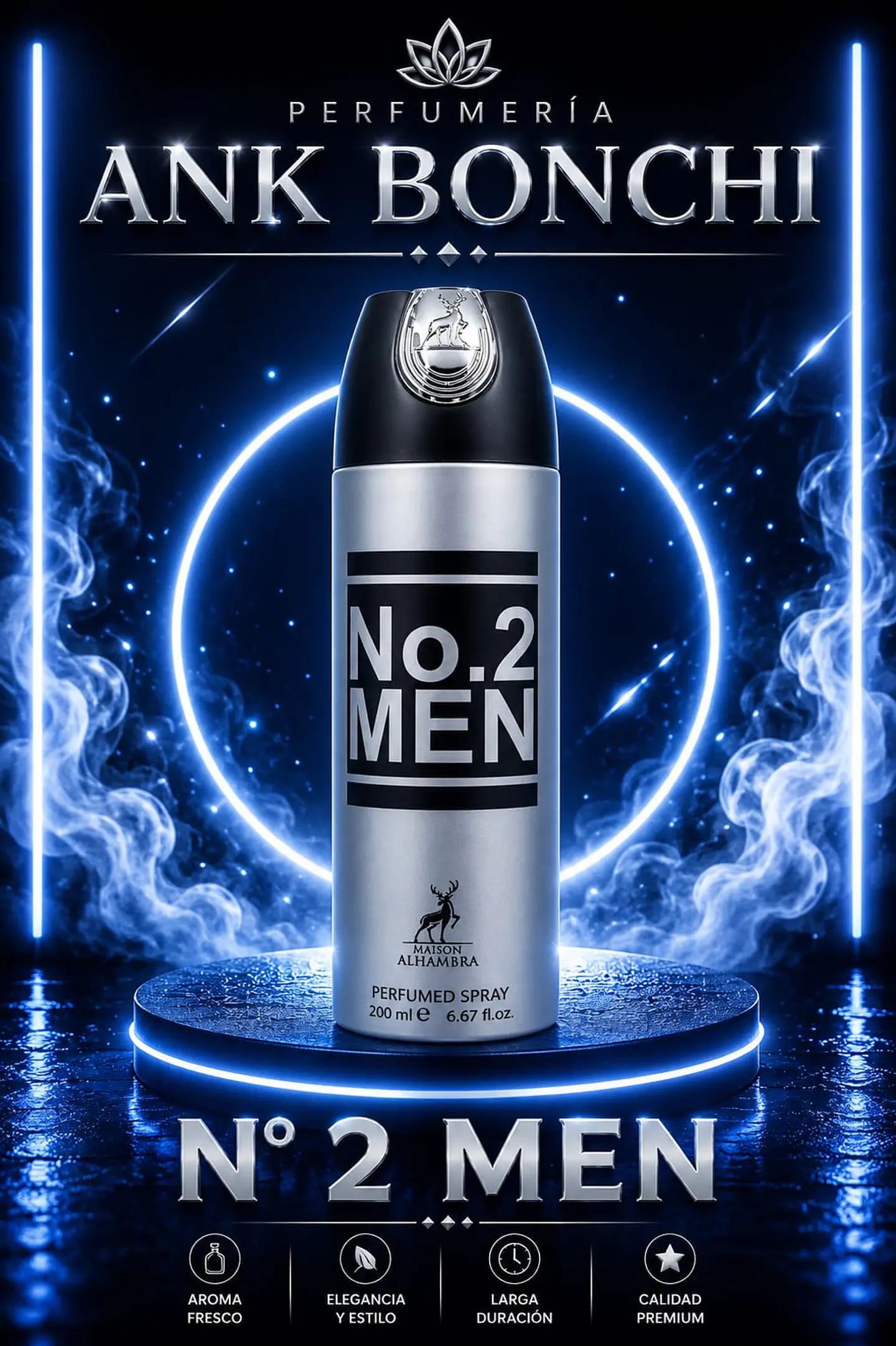 N°2 Men Maison Alhambra 200ml Spray (hombre) 1