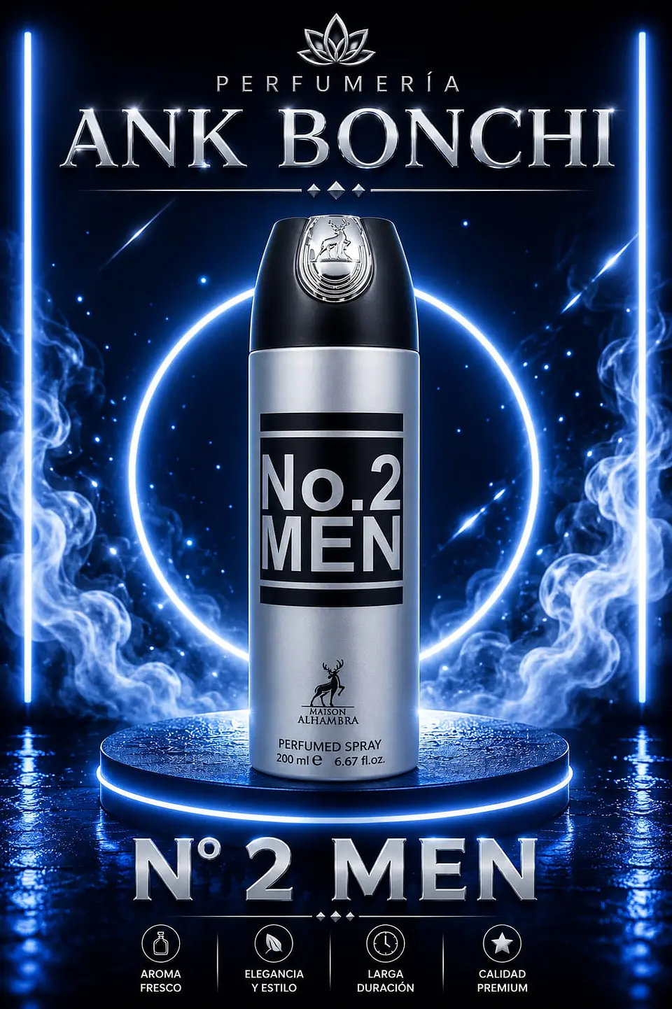 N°2 Men Maison Alhambra 200ml Spray (hombre) 1
