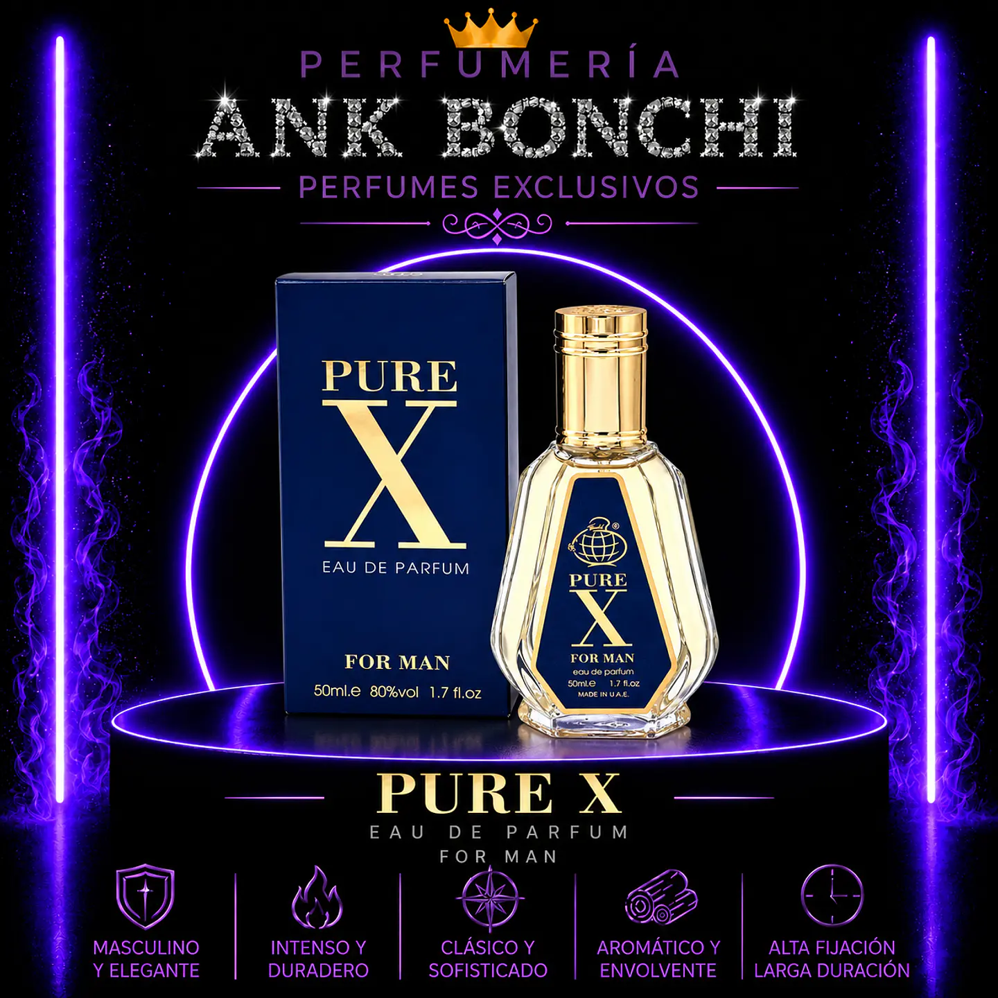 Fragrance World Pure X For Man Edp 50Ml Hombre (Pure Xs Rabanne) 1