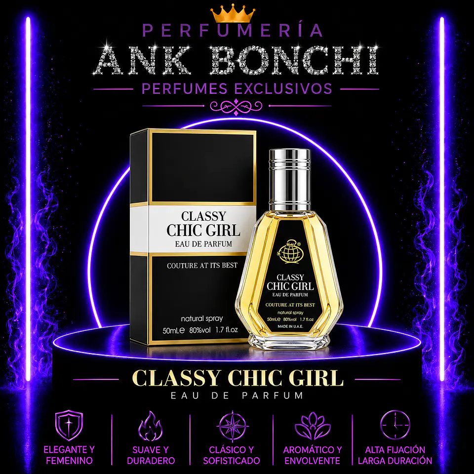 Fragrance World Classy Chic Girl Edp 50Ml Mujer (Carolina Herrera Good Girl) 1