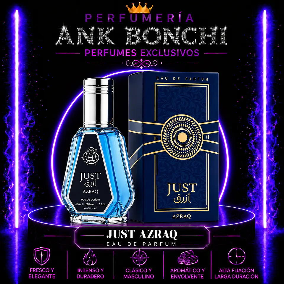 Fragrance World Just Azraq Edp 50Ml Hombre (Rabanne Invictus Victory Elixir) 1
