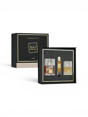 Lattafa khamrah estuche 100 ml edp + 12 ml + mist 50 ml 