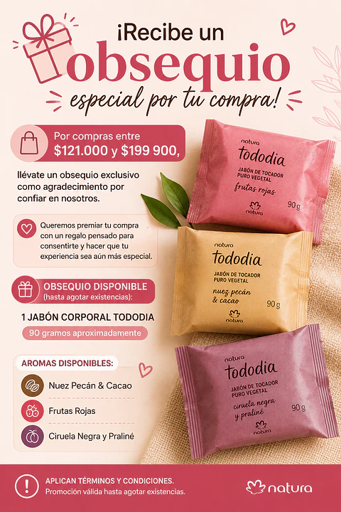 Obsequio por compras entre 121.000 a 199.900