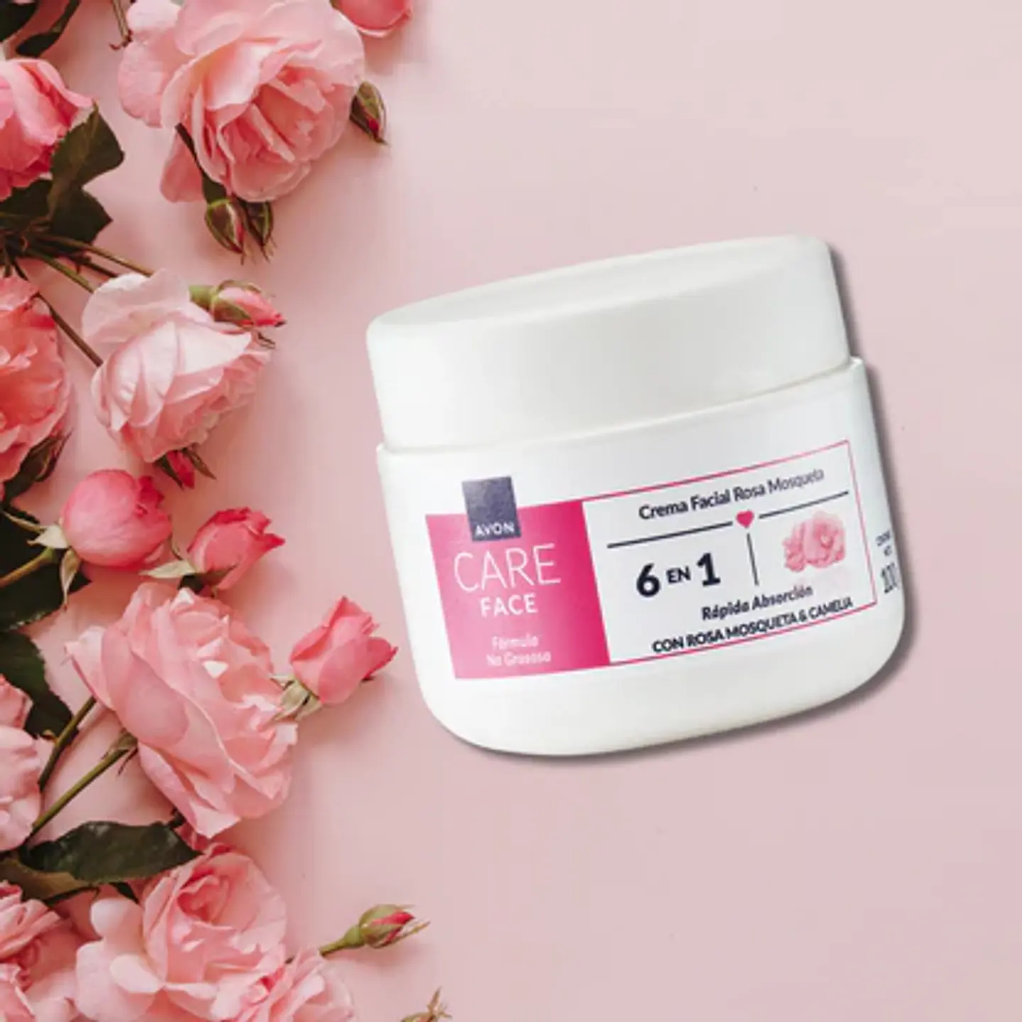 Crema Facial Avon Care Rosa Mosqueta 100 g Hidratación 6 en 1 1