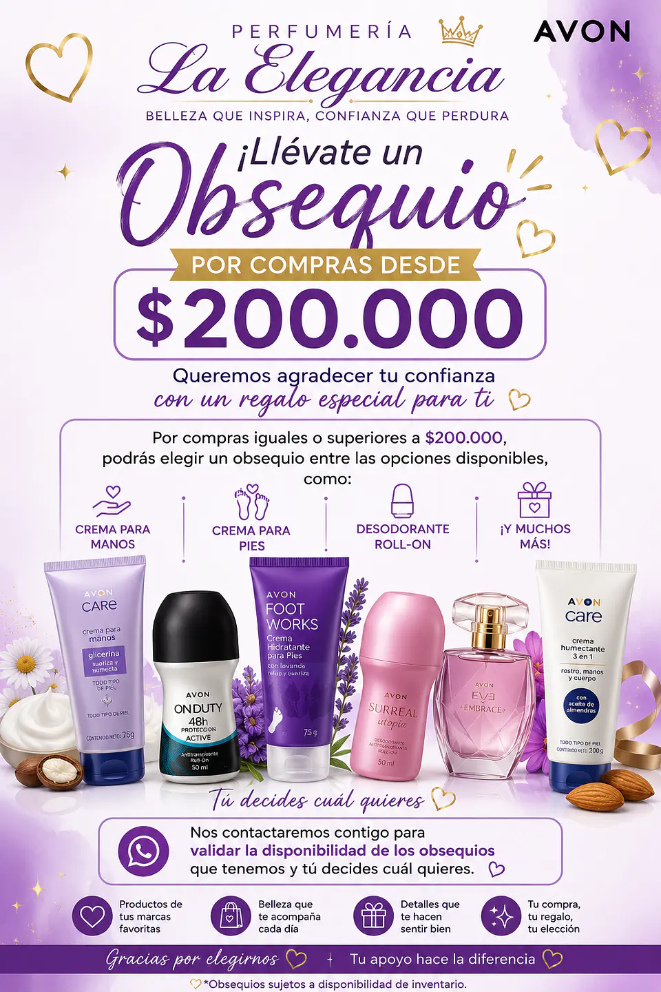 Obsequio por compras desde $200.000 COP 1