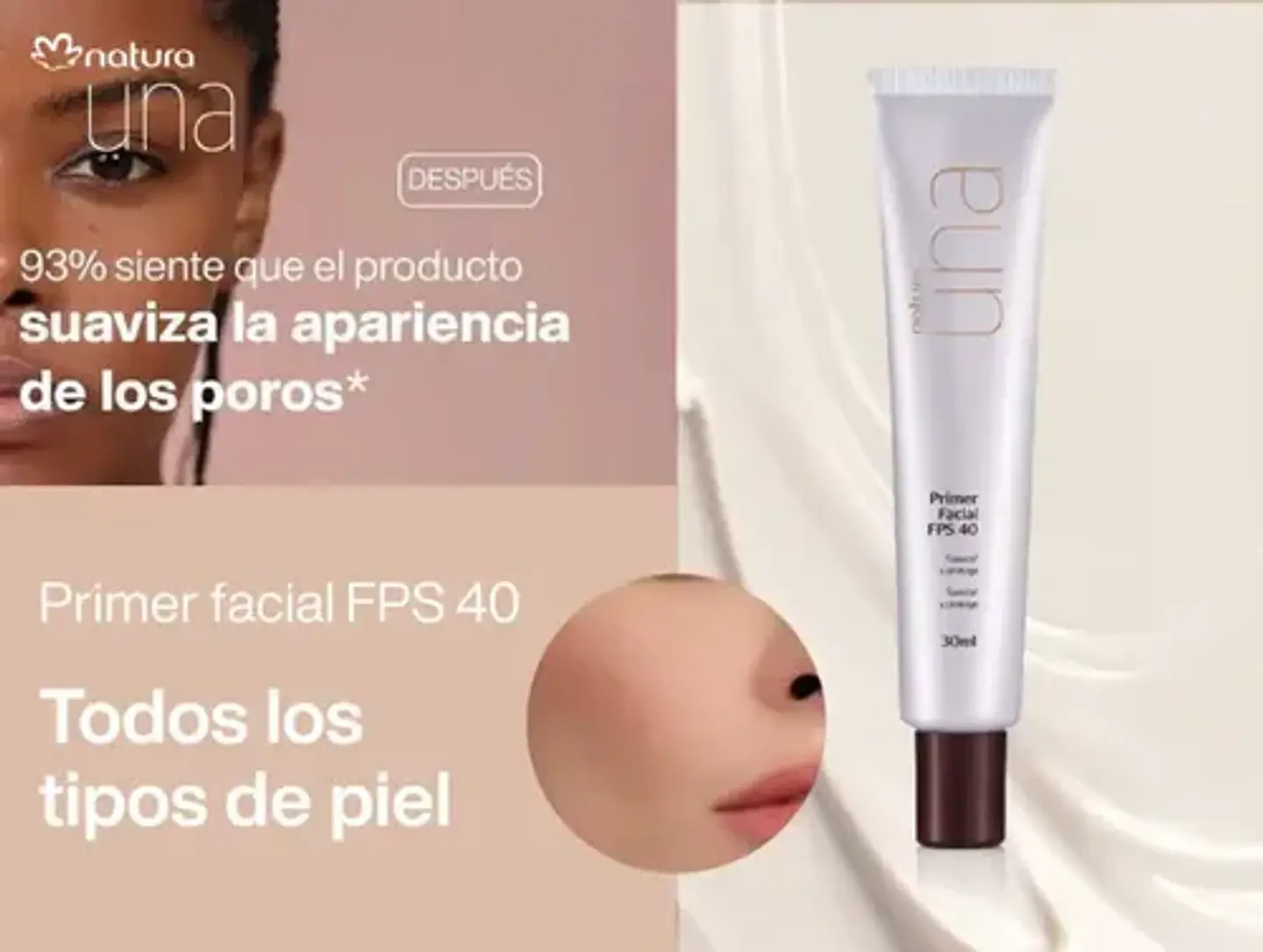 Primer Facial FPS 40 de Natura Una 30ml 2