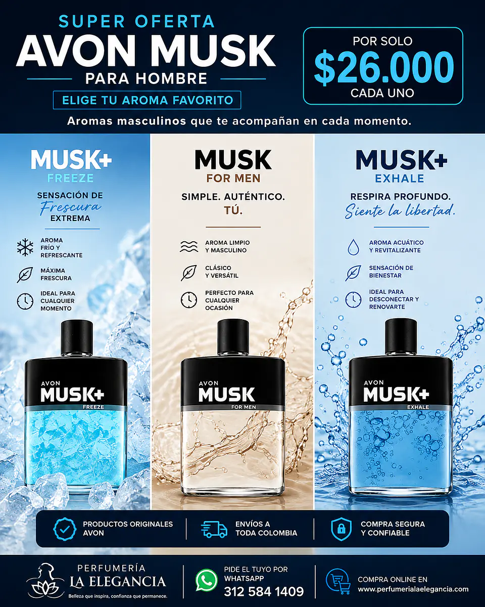 Oferta Perfumes Avon Musk para Hombre 75 ml 1