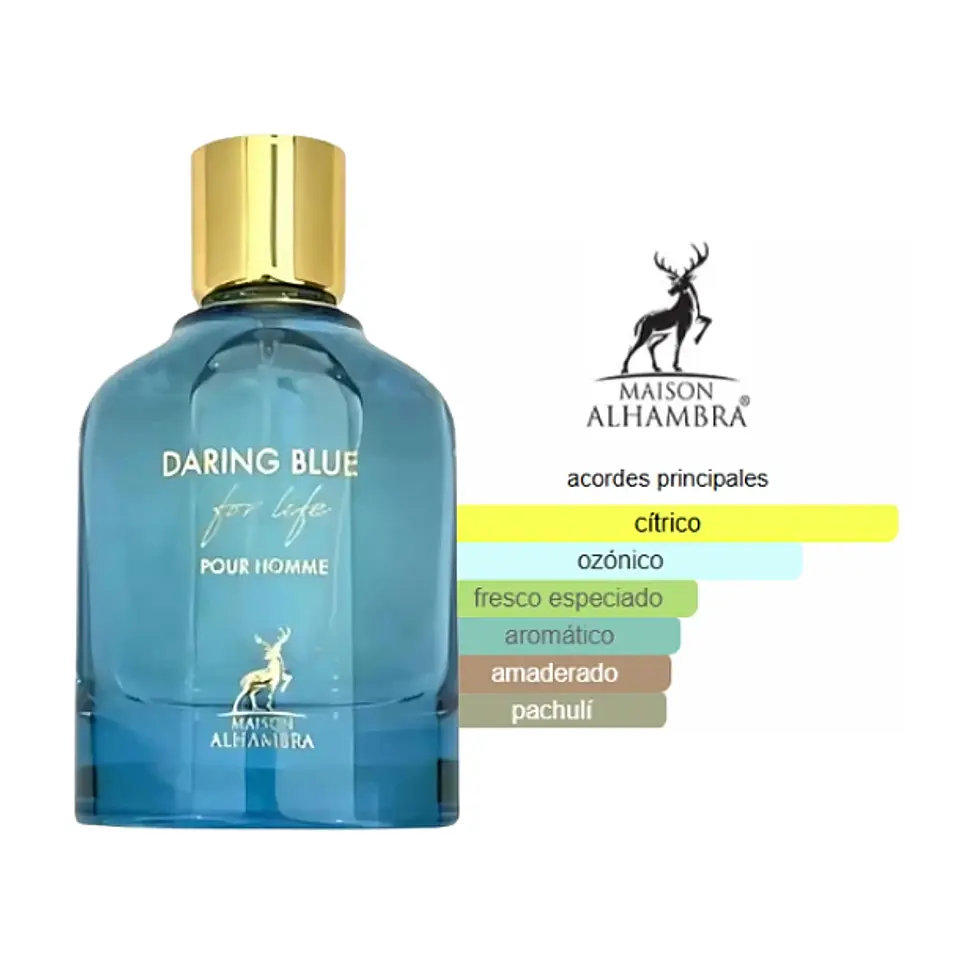 Maison Alhambra Daring Blue For Life Pour Homme Edp 100Ml Hombre 3