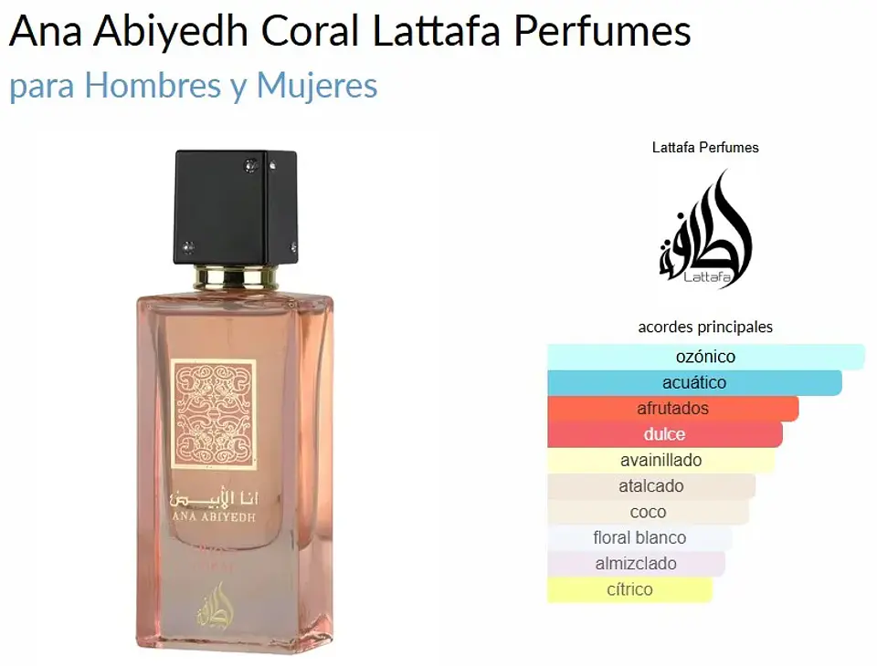 Lattafa Ana Abiyedh Coral 60ml Mujer 3