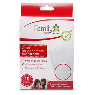 GASA NO ADHERENTE 15CM. X 15CM. PACK 10