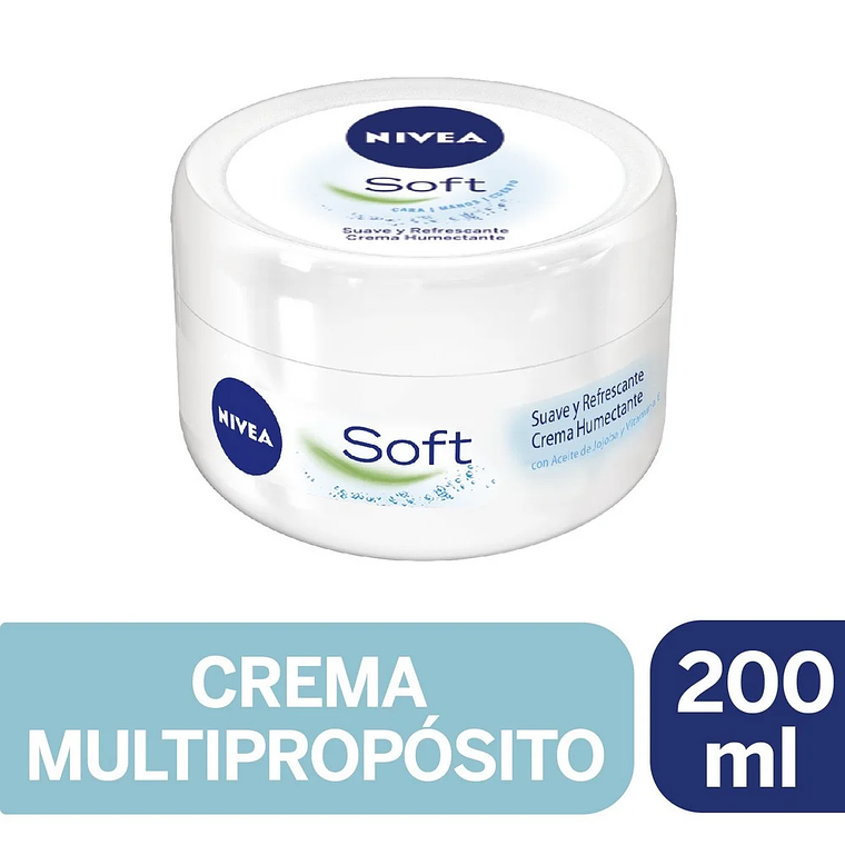 NIVEA Crema Multipropósito Soft Cara Manos Cuerpo 200 mL 1
