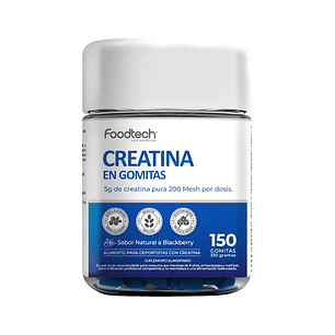 FOODTECH Creatina en Gomitas Sabor Blueberry 150 gummies