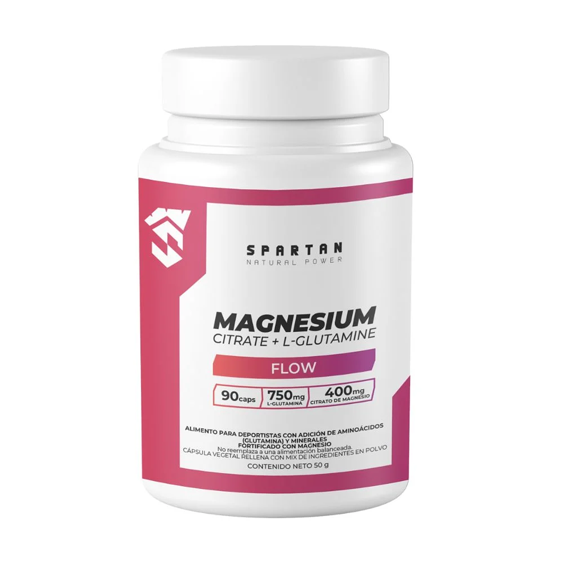 SPARTAN Citrato De Magnesio 400Mg+L-Glutamina 750Mg Flow Capsula X90 1