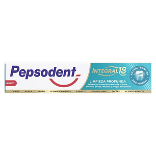 PEPSODENT Integral 18 Limpieza Profunda Antibacterial Zinc Mineral 75ml