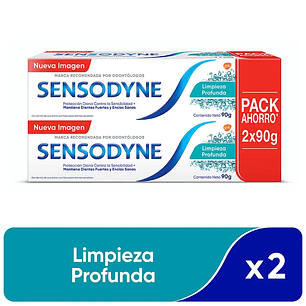 SENSODYNE Pasta Dental Limpieza Profunda 90Gr X2