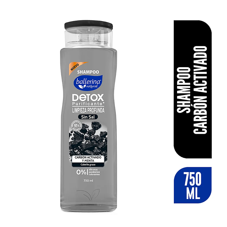 BALLERINA Shampoo Detox Carbon 750 ml 1