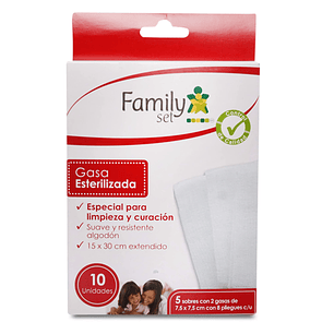 FAMILY SET Gasa Estirilizada 10 Gasas