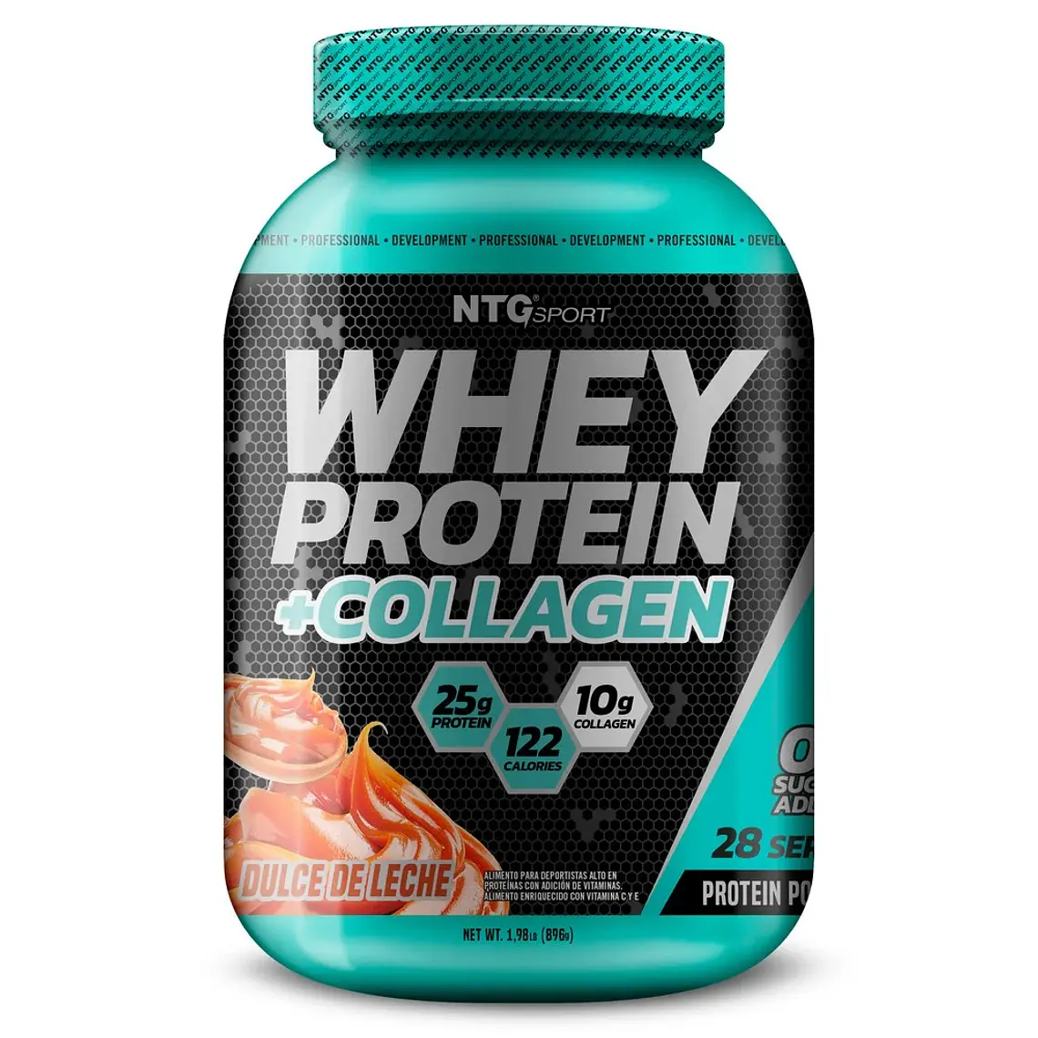 NTG PROTEINA WHEY MÁS COLÁGENO SABOR DULCE DE LECHE 896 GRAMOS 1