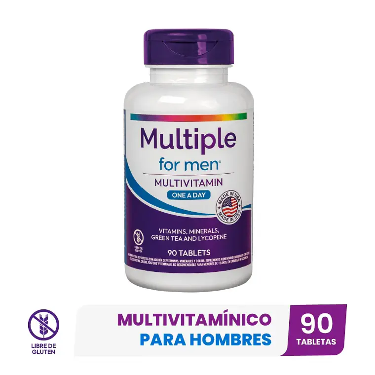 MULTIPLE HOMBRE MULTIVITAMINICO 90 COMPRIMIDOS  1
