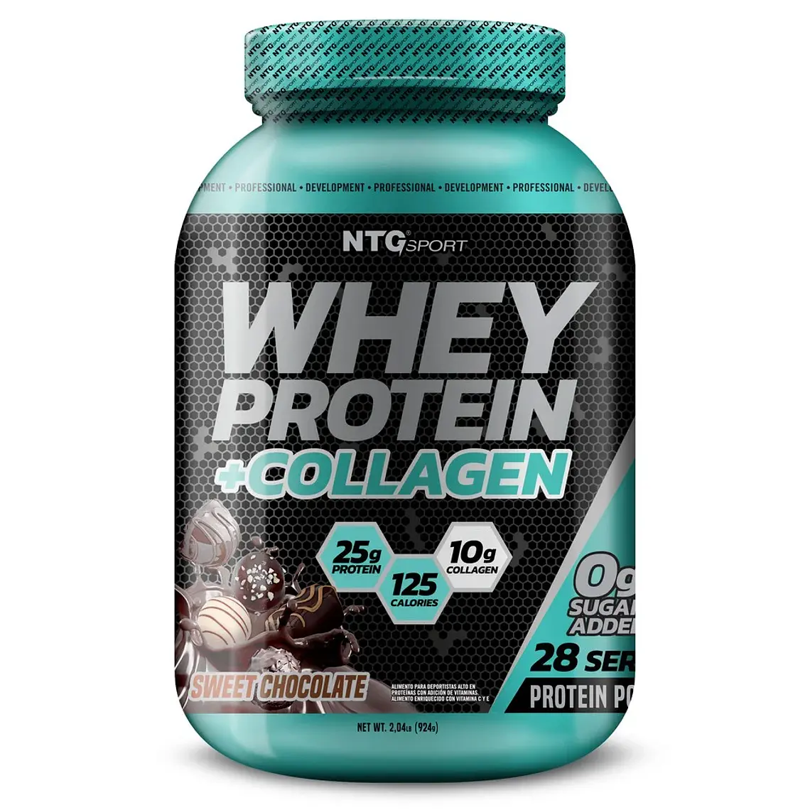 NTG PROTEINA WHEY COLÁGENO CHOCOLATE 924 GR (28 SERVICIOS) 1