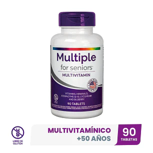 MULTIPLE MULTIVITAMINICO ADULTO MAYOR 90 TABLETAS