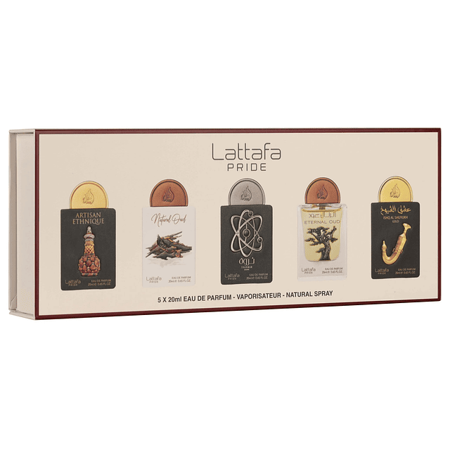 Perfume Lattafa Pride Estuche Box 2 EDP 5 x 20 Ml 
