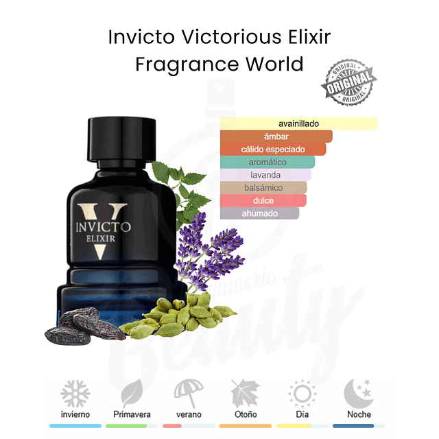 Perfume Fragrance World Invicto Victorious Elixir EDP 100 Ml Hombres