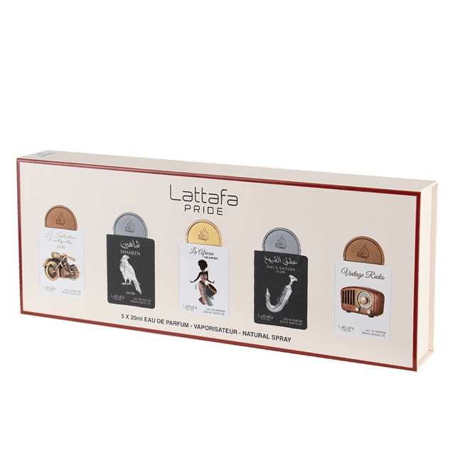 Perfume Lattafa Pride Estuche Box 5 EDP 5 x 20 Ml 