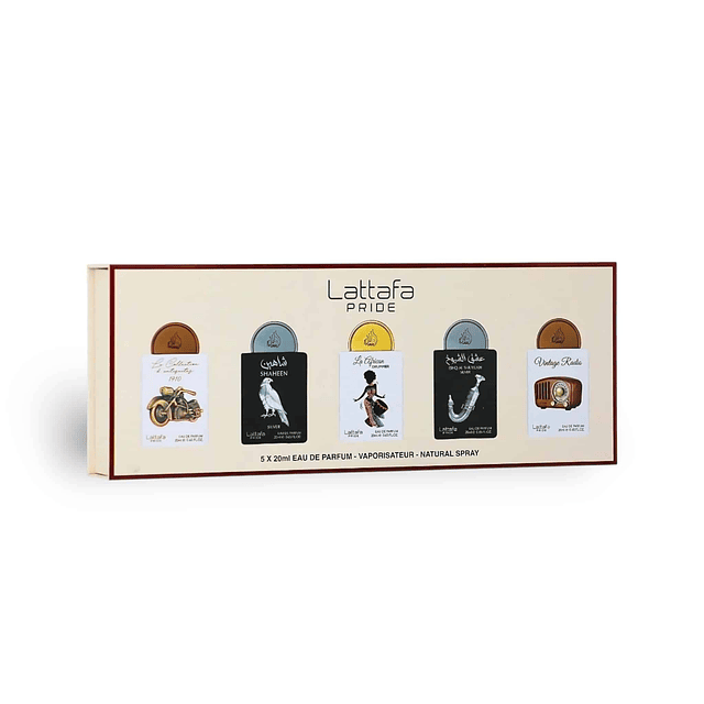 Perfume Lattafa Pride Estuche Box 5 EDP 5 x 20 Ml 