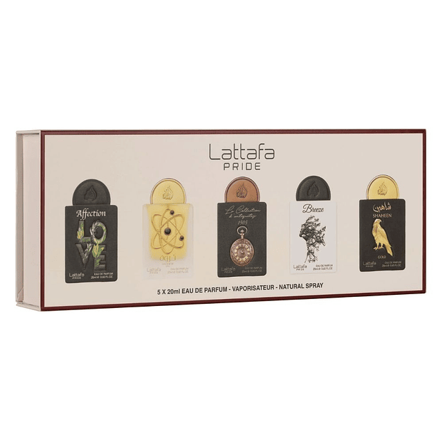 Perfume Lattafa Pride Estuche Box 1 EDP 5 x 20 Ml 
