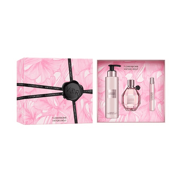 Perfume Viktor & Rolf FlowerBomb Estuche EDP 100Ml + EDP 10Ml +BL 200Ml Mujer