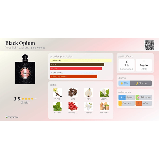 Perfume Yves Saint Laurent Black Opium EDP 30 Ml Mujer