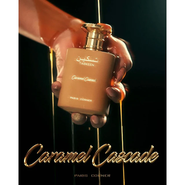 Perfume Paris Corner Taskeen Caramel Cascade EDP 100Ml + DEO Spray 200Ml Unisex
