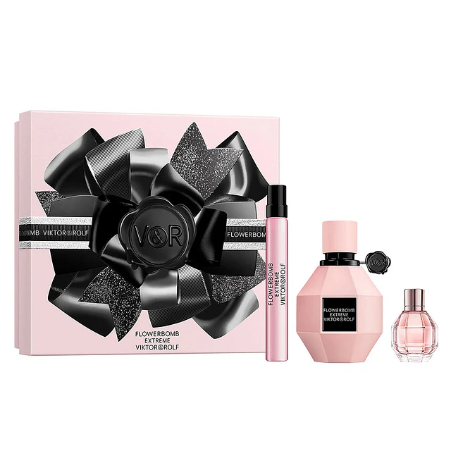 Perfume Viktor&Rolf FlowerBomb Extreme Estuche EDP Intense 50ml+ Mini EDP Intense 10Ml + Miniatura EDP 7Ml