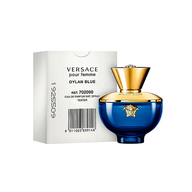 Perfume Versace Dylan Blue EDP 100 Ml Mujer Tester (con tapa)