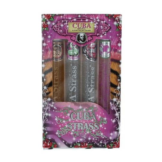 Cuba Jungle & Heartbreaker Strass para mujer / SET - 4 X 35 ml Eau De Parfum Spray