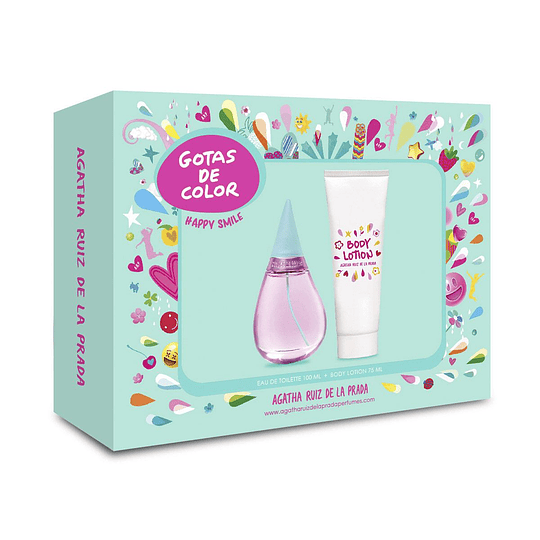 Gotas de Color Happy Smile para mujer / SET - 100 ml Eau De Toilette Spray