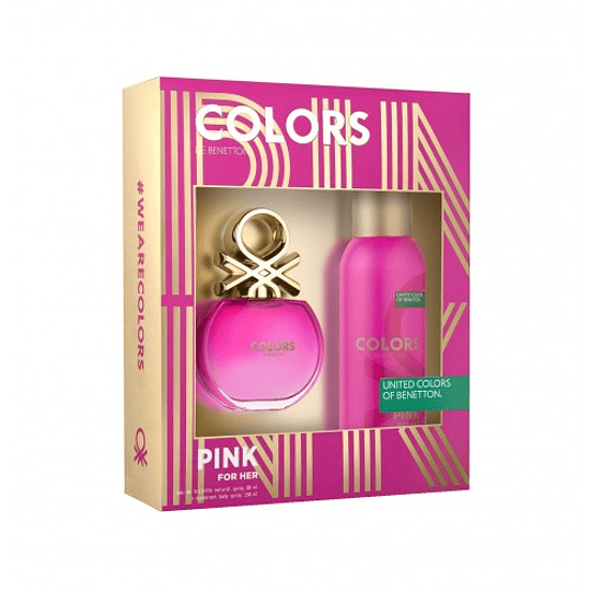 Colors Pink para mujer / SET - 80 ml Eau De Toilette Spray