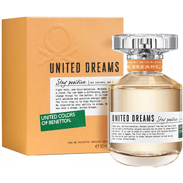 United Dreams Stay Positive para mujer / 80 ml Eau De Toilette Spray