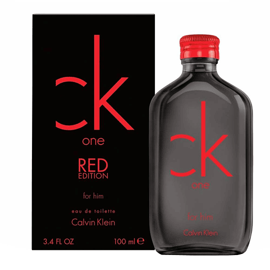 CK One Red para hombre / 100 ml Eau De Toilette Spray