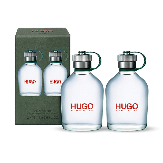 Hugo Man (twice edition) para hombre / 2 X 75 ml Eau De Toilette Spray