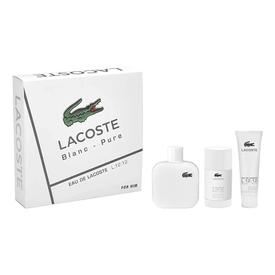 Eau de Lacoste L.12.12 Pour Lui Blanc para hombre / SET - 100 ml Eau De Toilette Spray