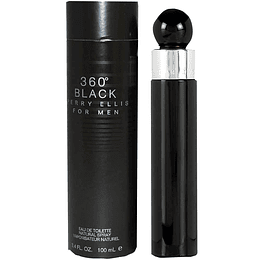 360º Black para hombre / 100 ml Eau De Toilette Spray