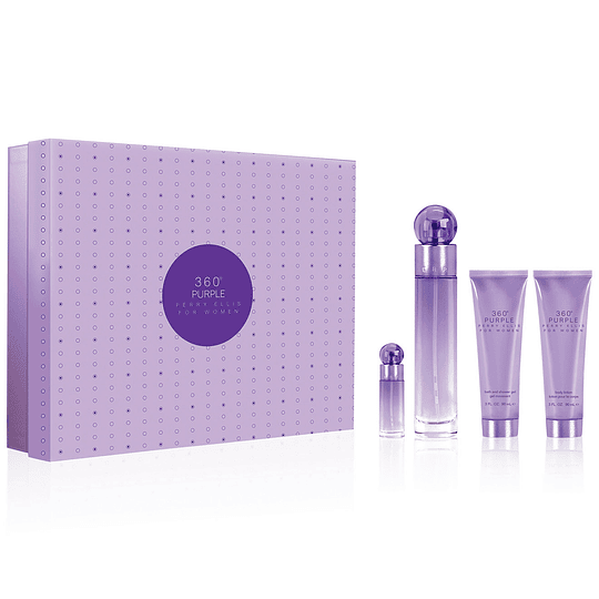 360º Purple para mujer / SET - 100 ml Eau De Parfum Spray