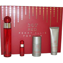 360º Red para hombre / SET - 100 ml Eau De Toilette Spray